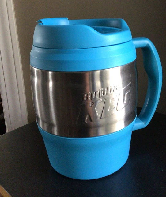 Big BUBBA KEG Insulated Mug 52oz Hot or Cold Travel Coffee blue Chrome Keg