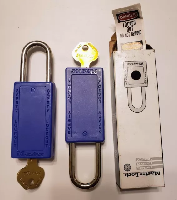 Two New Master Lock Lockout/Tagout Locks 1-1/2IN (38MM)  Shackles