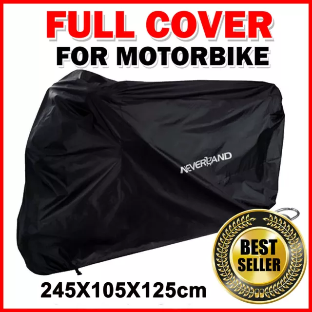 XL Large Waterproof Motorcycle Bike Scooter Cover Outdoor Rain Snow UV Protector