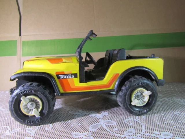 414Y Vintage Tonka Regular XR101 Jeep Renegade Gelb L 36 CM