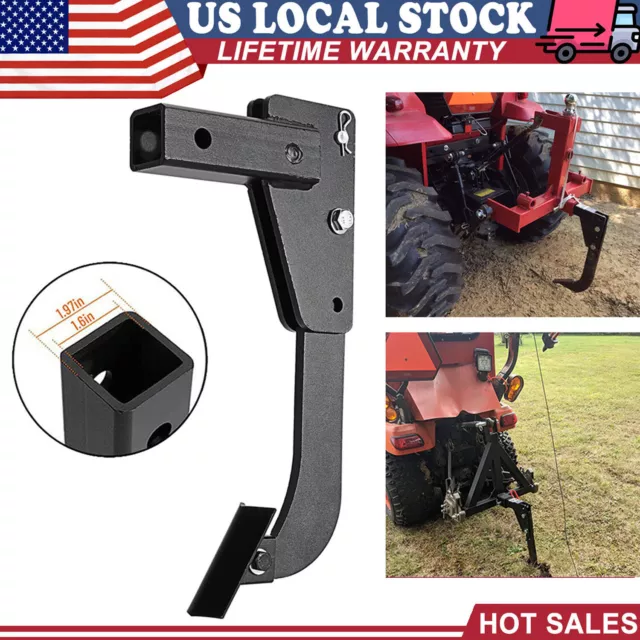 Racewill Hitch Lawn Mounted Ripper for ATV/UTV Tractor W/ 2 inch Receivers Black