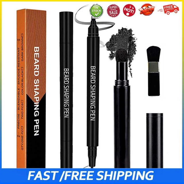 #b Plumas de relleno para barba de 4 clavijas con polvo espesante y cepillo para hombre Masche Cosme