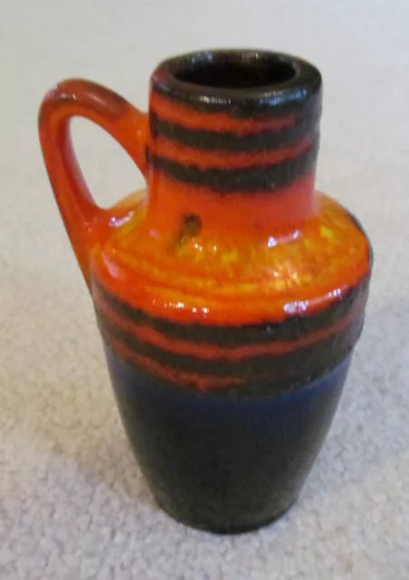 Vtg Mid Century W German Fat Lava Pottery Vase / Jug  Scheurich 405-13.5  4.5" T