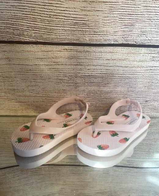 Toddler Girl Strawberry Flip-Flops/Sandals Size 8