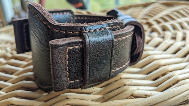 Handmade Watch Band Genuine Leather Bund Strap Vintage Style Cuff 20 22 24 26mm