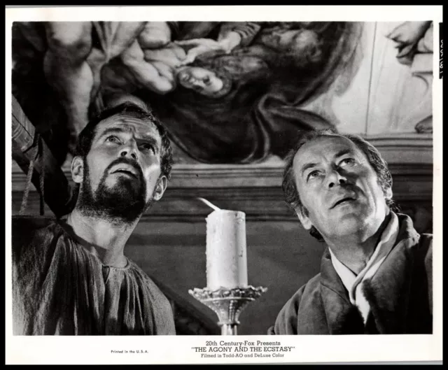 Charlton Heston + Rex Harrison in The Agony and the Ecstasy (1965) PHOTO M 60