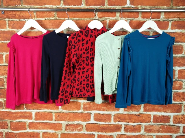 Girls Bundle Age 5-6 Years M&S Next Long Sleeve T-Shirt Cardigan Leopard 16Cm