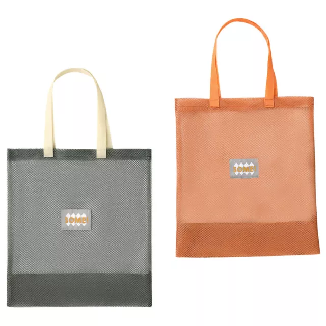 2 Pcs Kitchen Storage Mesh Bag Nylon Shopping Organizer Bags