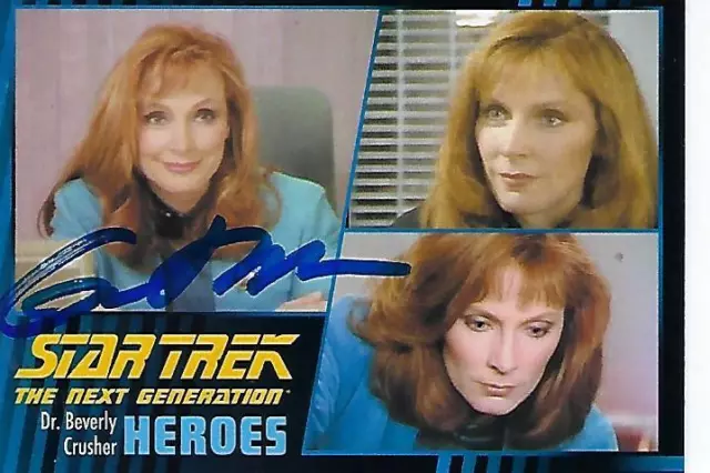 GATES McFADDEN SIGNÉ 2013 STAR TREK HEROES & VILLAINS #6 CRUSHER - CONVENTION