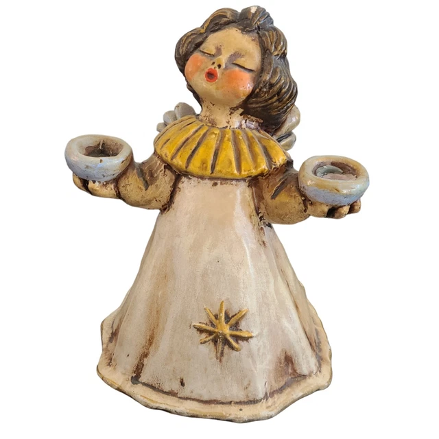 Thun Italy Angel Candleholder Vintage Christmas Holiday Decor
