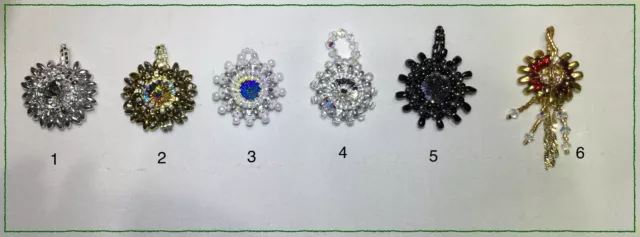 Colgantes artesanales genuinos de Swarovski Rivoli y adornos navideños de 14 mm 2