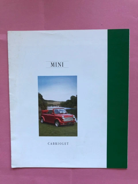DEPLIANT MINI CABRIOLET ORIGINALE INGLESE BROCHURE OPUSCOLO cooper DE TOMASO