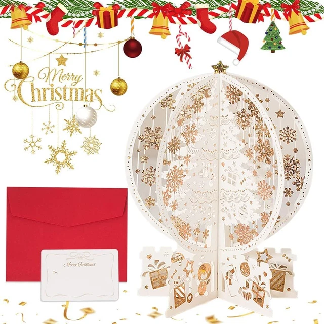 Set 12 Biglietti Auguri Natale Con Buste - Cartoline Natalizie 13x18cm Per Famiglia E Amici - Foto 4