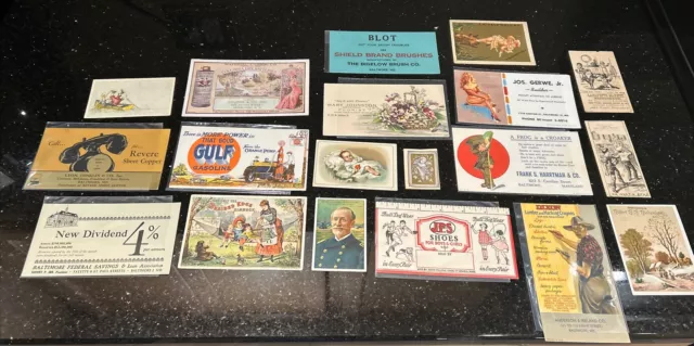 Nice Lot Of Baltimore Victorian Trade Cards