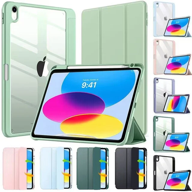 Custodia Flip IPad Custodia In Pelle Per IPad 5/6/7/8/9/10/11a Gen, Air - Cover Flip Con Protezione 360°, Nera Case IPad Pelle Nera Marrone - Foto 2