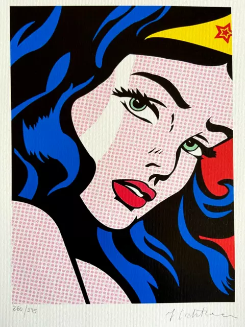 Roy Lichtenstein Litografía 1986 ( Yayoi Kusama Warhol Keith Haring Jeff Koons )