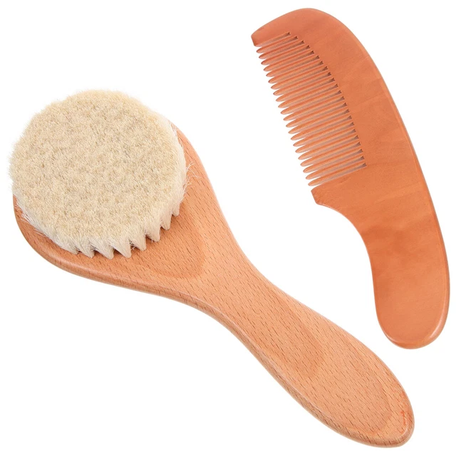 1 Set of Multi-use Wool Brush for Baby Wooden Comb Baby Brush and Comb Hair