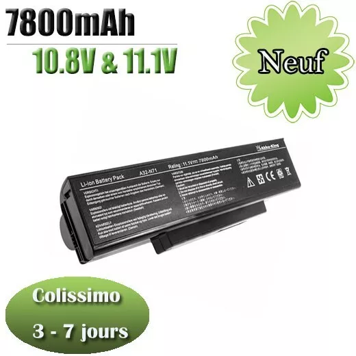 Batterie pour ASUS A32-K72 A32-N71 70-NX01B1000Z 70-NXH1B1000Z 70-NZY1B1000Z