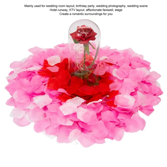 (Red)Artificial Rose Petals Rose Flower Petals Convenient Cloth Non Toxic For