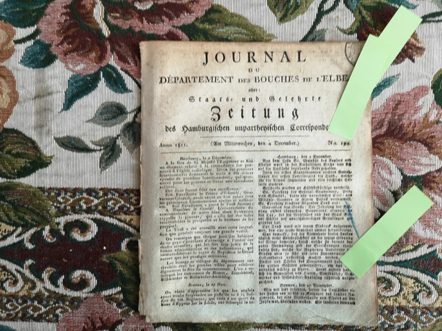 1811 Zeitung  Hamburg 194 Espens Jade Bremen