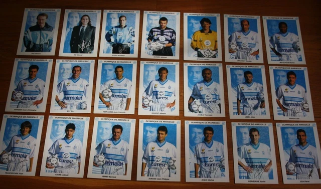 Lot De 6 Cartes Postales Olympique De Marseille (OM) - Saison 1990-1991 - Collection Foot