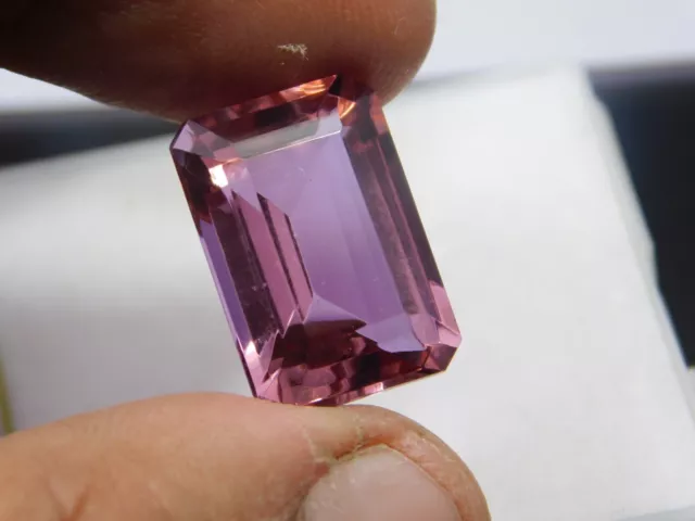 Naturel 11.85 CT Translucide Émeraude Coupe Brésilien Rose Morganite Libre Gemme