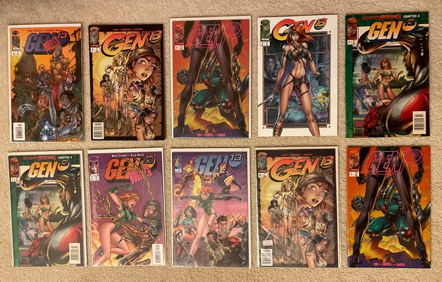 Gen 13 - 10 book lot Image Comics Bootleg #1 2 3 - WildStorm Rising