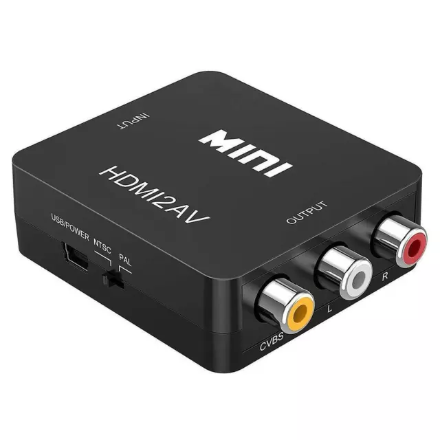 Composite HDMI to RCA AV Composite Audio Video Converter 1080p Adapter