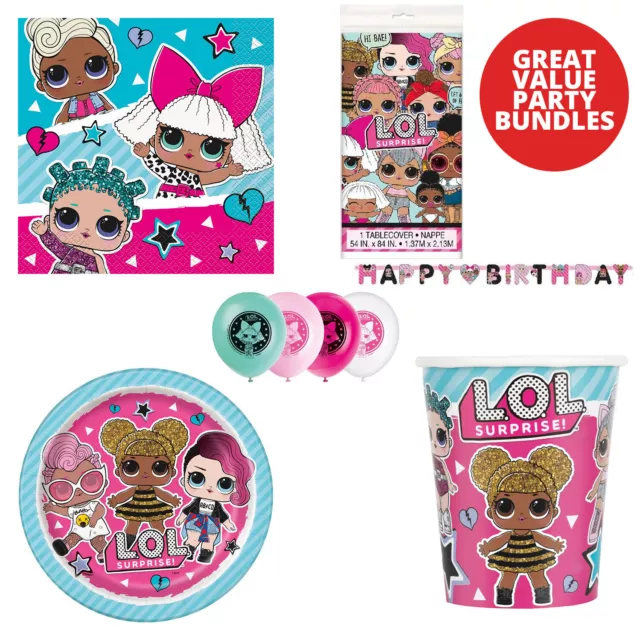 LOL Surprise Girls Birthday Party Decorations Bundle Set + FREE PARTY BAGS!