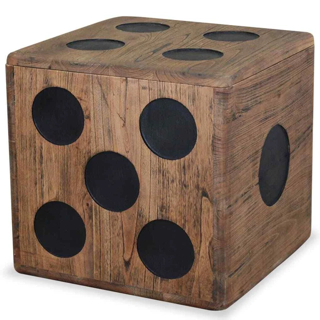 Scatola in Legno Forma di Dado Box Salvaspazio Cesta Contenitore Abiti vidaXL