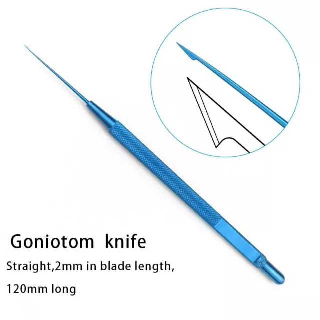 1pcs Durable Titanium Ophthalmic Straight Goniotomy Knife with 2mm Blade