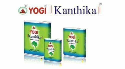 3 x Yogi Kanthika Pills for Throat Relief, Ayurvedic Pills 140 Pills Sugar Free