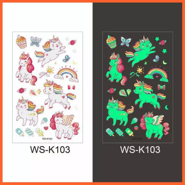 Temporary Tattoo Stickers | Luminous Glowing Stickers For Children