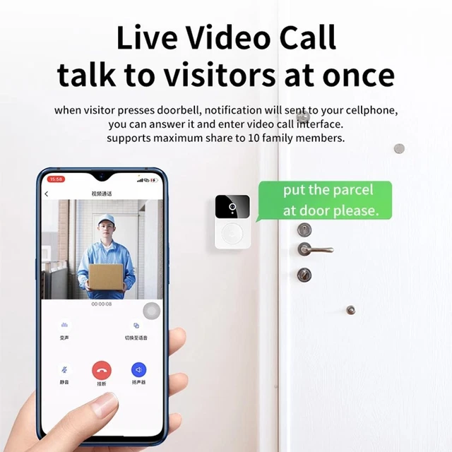 Campanello per porta wireless campanello intelligente video campanello per porta citofono