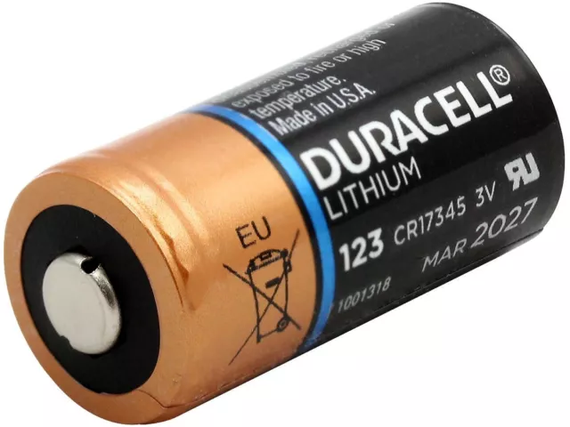 6 Pieces DURACELL CR17345 Ultra 123 Lithium Battery, 3v, Made in USA