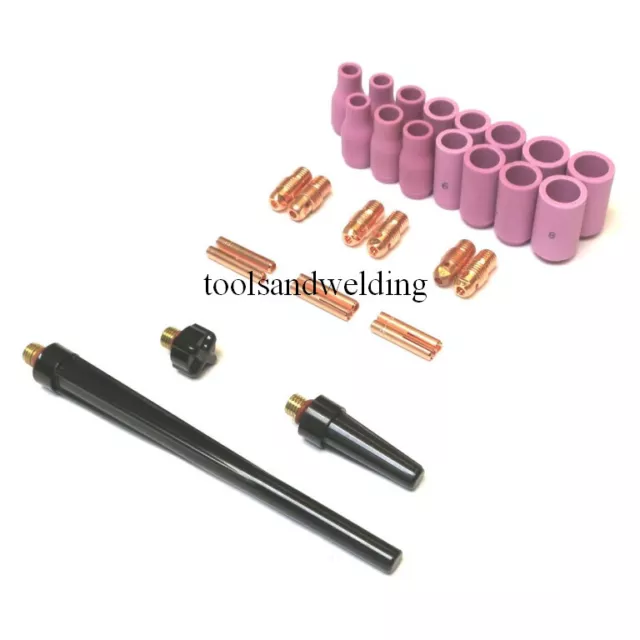 WP9, WP20W 1.6mm, 2.4mm & 3.2mm Tig Welding Torch Spares Kit (593)