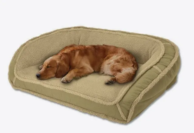 Orvis Memory Foam Fleece Lined Deep Dish Dog Bed SMALL Cozy Pet Loden Green NEW