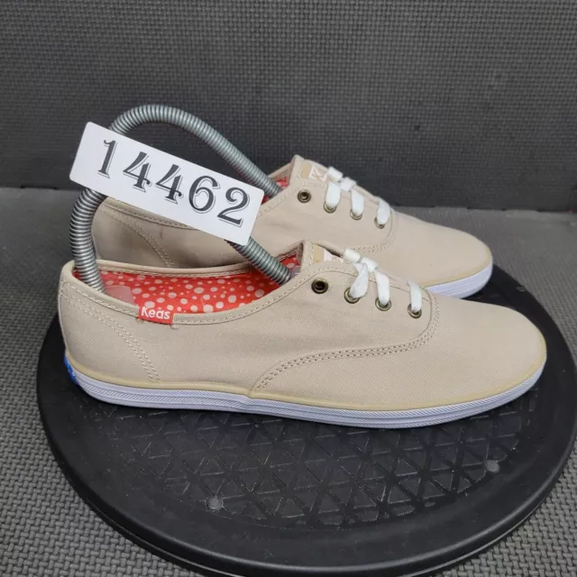 Keds Champion Shoes Womens Sz 6.5 Beige White Canvas Sneakers