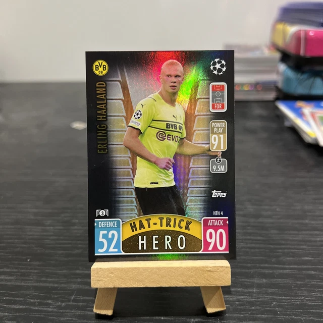 TOPPS MATCH ATTAX Extra 2021/22 Erling Haaland HatTrick Hero HTH4