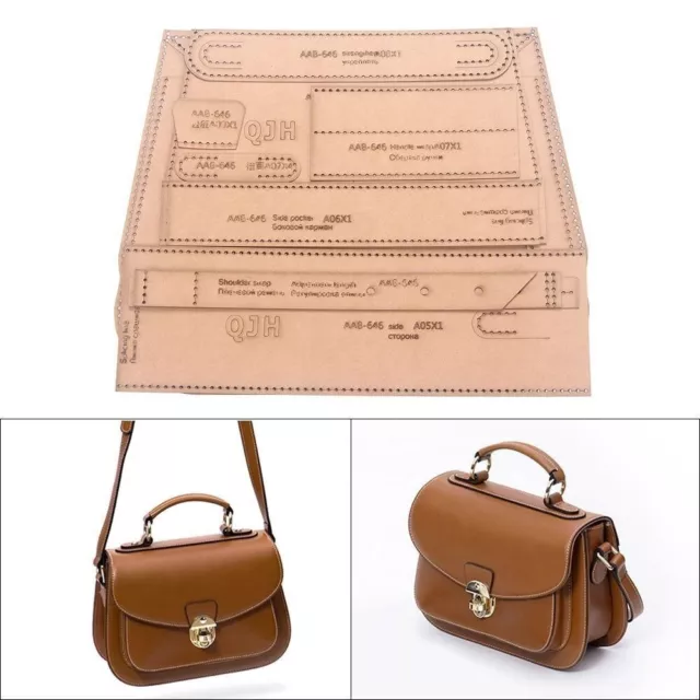 Leather Craft One Shoulder Crossbody Bag Sewing Pattern Kraft Paper Template