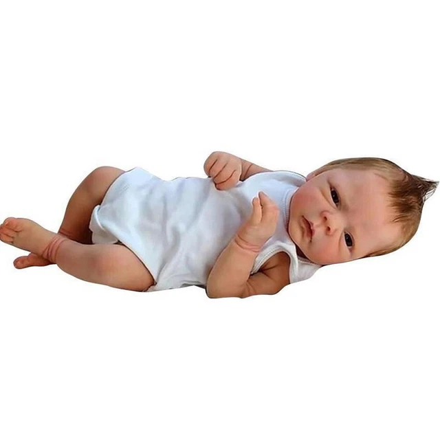 18 inch Vinyl Kids Reborn Baby Dolls Full Silicone Body Newborn Doll Handmade