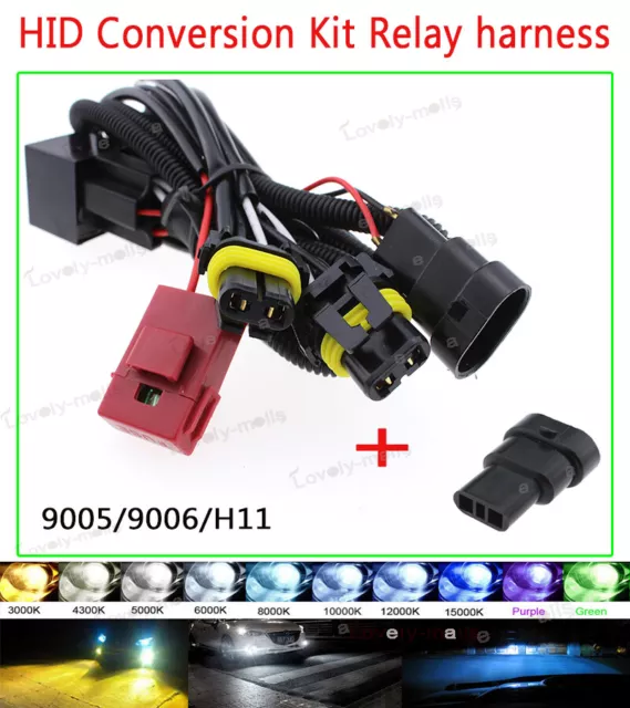 Auto HID Anti Relay Wiring Harness For Xenon Conversion Kit H11 H9 H8 9005 9006