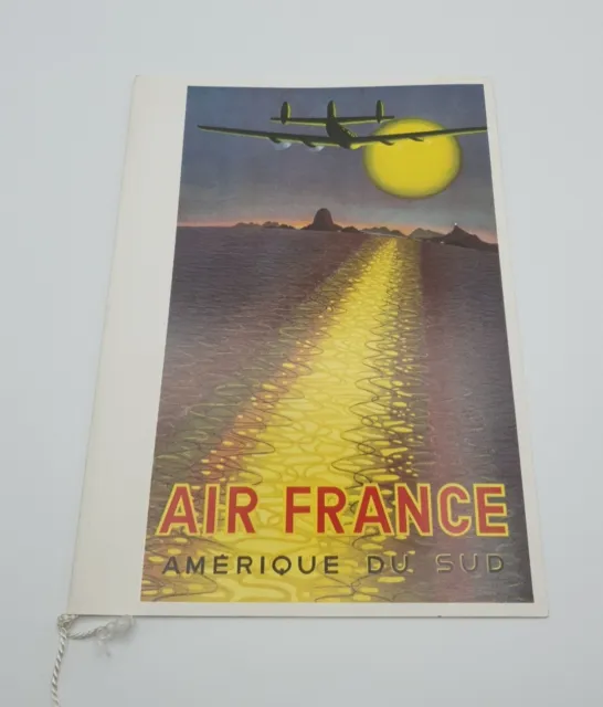 Menu Concorde Air France 1981 NEW YORK Paris par Vasarely avec carte des vins