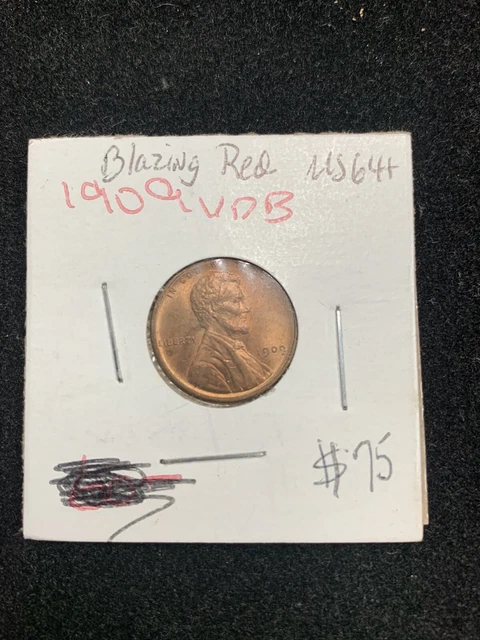 1909 VDB US Lincoln Wheat Cent Blazing Red Original T9