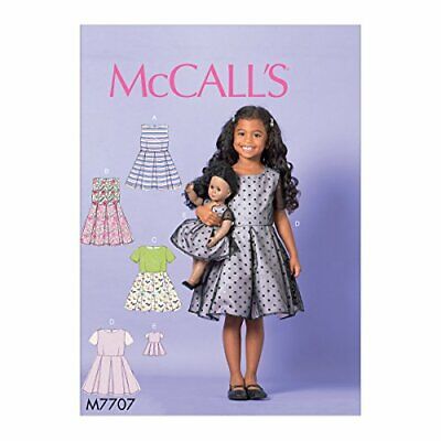 McCall' s Patterns cartamodello per Vestito da Bambina/Ragazza Bambola, (V9D)