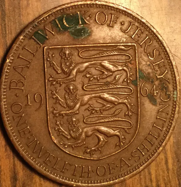 1964 Jersey One Twelfth Of A Shilling Coin
