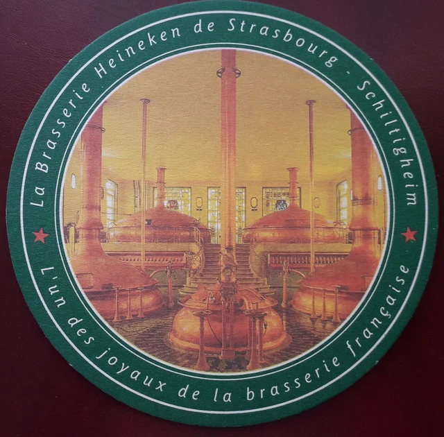 Sous-bock. HEINEKEN Schiltigheim " L'un des joyaux de la brasserie Française  "
