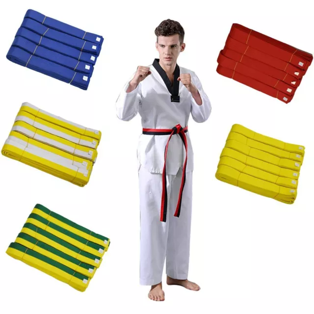 Kids Professional Martial Arts Stripe Taekwondo Belt Sports Belt Karate Judo