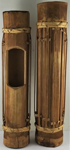 Lakadou Timor-Leste 1960's Pair of Timorese Lakadou (bamboo musical instruments) Lakadou Timor-Leste 1960's Pair of Timorese Lakadou (bamboo musical instruments)