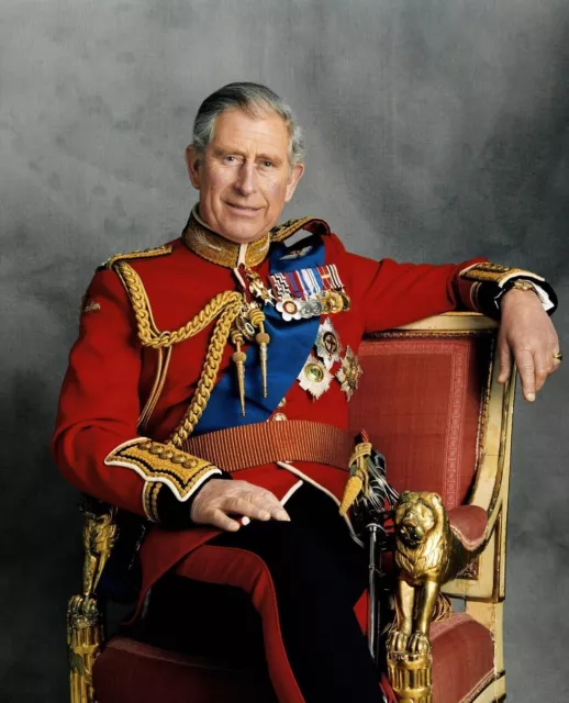 New King Charles Iii Portrait- Large Wall Art Canvas Picture Framed 24X18 Inch